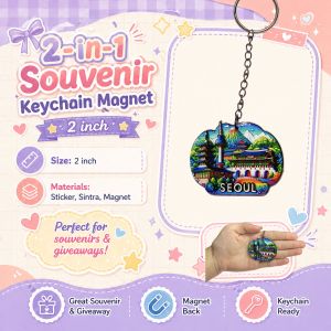 SEOUL SOUTH OREA Landmark Mini International Keychain Souvenir | Bag Charm Key Holder - baligya
