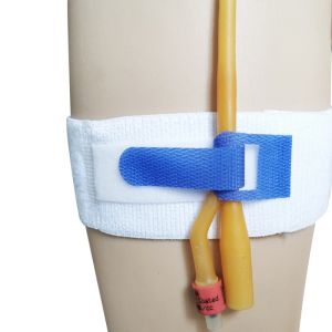 Blue Velcro Elastic Band Urine Bag Strap Drainage Belt Leggings Urine Fixing Strap Catheter Holder