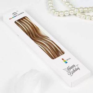 6PCS Metaliic Color spiral Candle Topper Spiral Birthday Bachelorette Wedding COD
