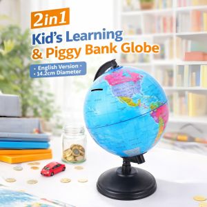 [MSIA SHIP] NOVELTY English Words Kids Globe Learning & Globe Piggy Bank 14.2cm Glob Dunia Perbelajaran & Tabung Duit Glob Kanak-Kanak Stationery Geography School Education Children Development Birthday Christmas Party Gift Present Kindergarten Tadika 地球仪