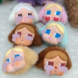 KODUS PP Cotton Crybaby Key Ring Kawaii Soft Plush Doll Keychain Creative Big Head Cartoon Figure Pendant Girls