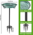 Bird Baths for Outdoors, Detachable Birdbaths for The Garden Clearance, Freestanding Bird Baths for Outdoors Heavy Duty, Bird Bath Bowl Spa & Birdfeeder with Metal Stake Stand (Brown). 