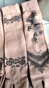 3 PASANG KAOS KAKI JEMPOL CREM HENA/KAOS KAKI JEMPOL MOTIF HENA/KAOS KAKI JEMPOL MURAH/KAOS KAKI JEMPOL TERLARIS/KAOS KAKI 2 JARI