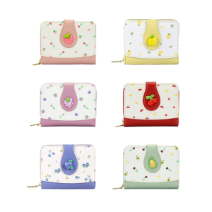 Fashion Wallet Small Compact WalletWomen Short WalletPU Leather Bifold Wallets Credit Holder Simple Clutch Purse
