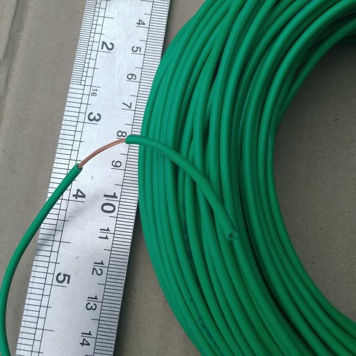 awg 18 kabel serabut asli tembaga warna hijau 50m BSO | Lazada Indonesia