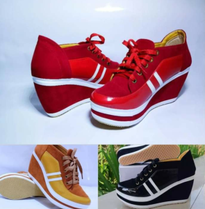 IC 07 Sepatu Wedges wanita koreaTali (beli sekarang ready stok)