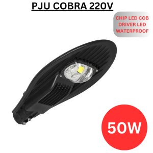 LAMPU JALAN COBRA 50WATT PJU LED 220V COB OUTDOOR 1 MATA LAMPU TEMBAK TEGANGAN LISTRIK