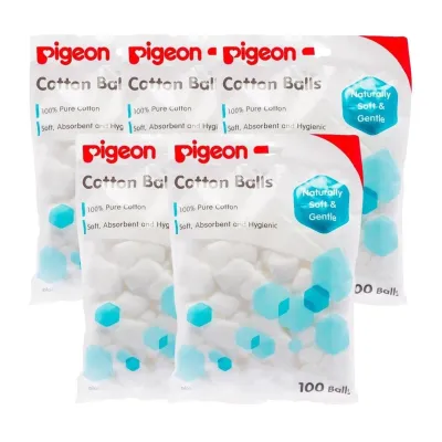 Pigeon(PIGEON) Cotton Ball (5 x 100PCS) Bundle