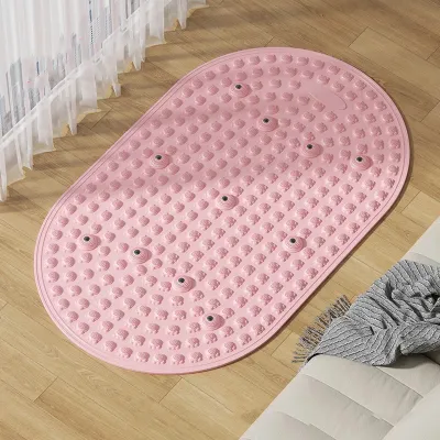 磁石脚踩指压板 中医减肥按摩垫 Liquid Silicone Dense-Point Mat with Magnetic Stones - Foot Acupressure for Slow Running Fat Burning Meridian Massage Non-Slip Indoor Treadmill Mat for Home Exercise