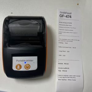 Support Grab Merchant  Mini Portable Thermal Handheld 58mm Receipt Printer Maker for Retail Stores Restaurants Factories Logistics Printing POS