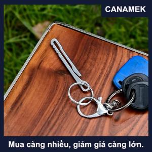 【CANAMEK】 Thép không gỉ EDC Công cụ Ví đa chức năng keychain Carabiner tiền Clip cần thiết ngoài trời cắm trại accessorie