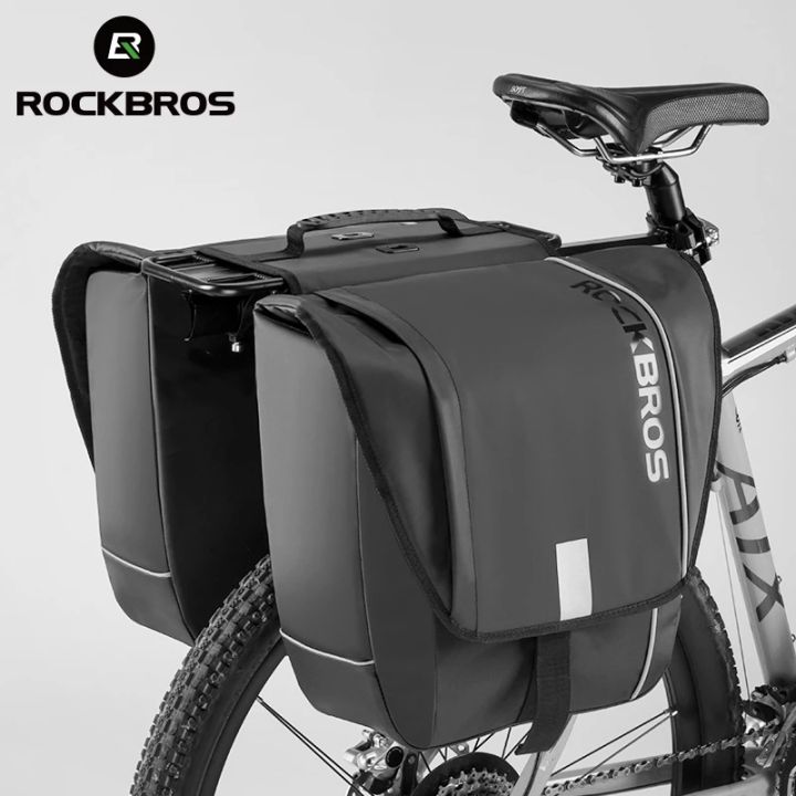ROCKBROS 30L Bicycle Luggage Carrier Bag Pannier Back Seat Side Reflective  Rear Durable Travel Bag Motorcycle Bike Accessories Lazada PH