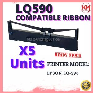 Compatible Ribbon Epson LQ590 590 LQ590H LQ 590 LQ 590H Printer Ribbon S015589 Black