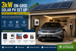 Grid Tie Solar System 3kW Solar Panel Kit Ready to Install Residential Solar System Philippines Solar Energy System Complete Package Solar Panel Set with Inverter Home Solar Power System 3kW Solar Panel System On Grid Solar System Philippines Solar Panel