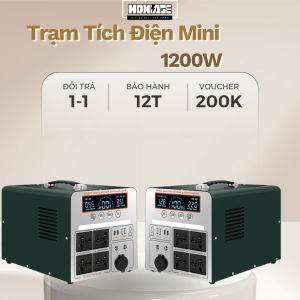 Trạm Tích Điện 1200W Dung Lượng 5600Ah – Pin LFP Cao Cấp Sạc Nhanh 220V USB Type-C – Trạm Phát Điện Mini Dự Phòng Du