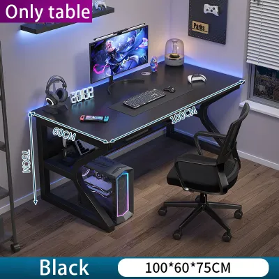 LALA-Gaming Table Home Student Study Table Office Computer Desk Upgrade Desktop Anchor Live Writing Desk Internet Cafemeja belajar komputer meja 电竞桌