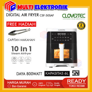 CLOVERTEC Steam Airfryer Oven CSF-50SAF Kapasitas 6 Liter 10 Pilihan Menu