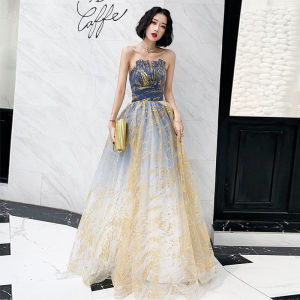 9Sbird Formal Evening Dress For Women Tube Top Sequin Elegant Bridesmaid Host Gown for Ninang Wedding Female Dresses