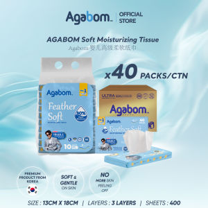 [Carton] AGABOM Feather Soft Moisturizing Tissue (40s x 40 Packs)