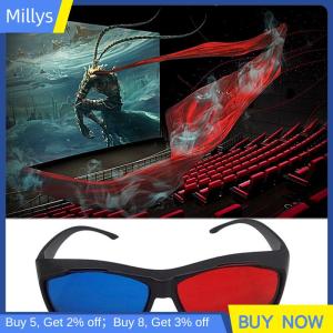 Millys Kính 3D màu xanh đỏ khung màu đen cho trò chơi DVD phim anaglyph TV Kích thước