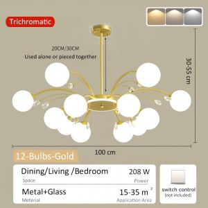 Nordic Chandelier Living Room Pendant Lamp Tri Color Ceiling Light Bar Counter Drop Hanging Lights