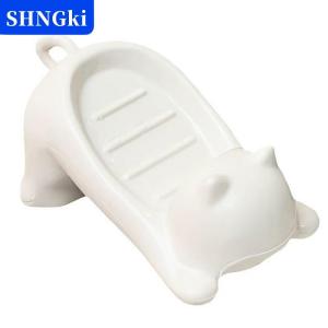SHNGki Mèo Hình dạng hộp xà phòng phim hoạt hình xà phòng món ăn drainable lưu trữ chủ xà phòng container lưu trữ món ăn hộ gia đình phụ kiện phòng tắm