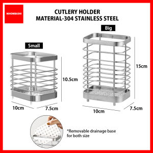 304 Stainless Steel Cutlery Holder Chopstick Spoon Fork Utensil Drainer Basket Kitchen Organizer Stand Rack Container Rustproof