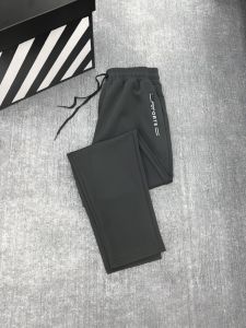 Quần dài nam ống xuông thun Poly phong cách thể thao trơn có khóa túi form rộng có big size