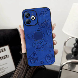 Case Leather Matte Infinix Smart 8 / Smart 8 Pro Luxury Motif Astronot