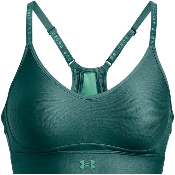 Under Armour Womens Infinity Covered Womens Light Support Sports Bra  (Teal/Bird Green) - Sports Direct