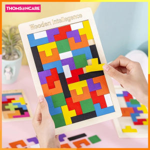 Đồ chơi xếp hình khối gạch bằng gỗ Wood Intelligence cho bé phát triển tư duy sáng tạo tetris xếp gạch - Thomsoncare