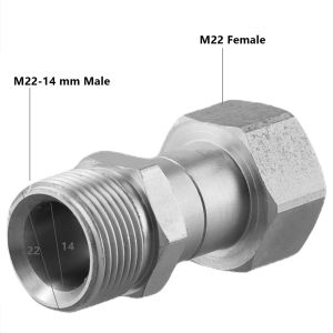 Bộ Khớp Nối Chống Xoắn Dây Rửa Xe Loại 1 - Inox Nguyên Khối - Chân Ren 22 Chân Ren 14 Ren 17 - Chất Lượng Cao Giá Tốt
