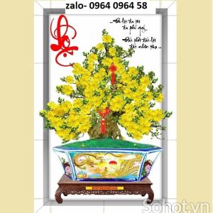 Tranh gạch 3d hoa mai - gạch tranh 3d hoa mai - CXV378