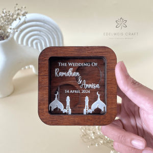 Essential Ring Box Kotak Cincin Simple Square dan Circle untuk lamaran dan wedding