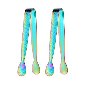 2Pieces Compactly Stainless Steel Ice Tongs For Easy Ice Serving In Bar And Homes Partys Essential Serving Tongs
