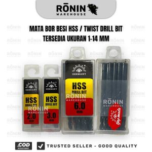 MATA Mata Bor Besi HSS 1pack 1 15 2 25 3 4 6 7 8 9 14mm Twist Drill