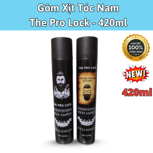 Gôm Xịt Tóc Nam The Pro Lock 420ml giúp giữ nếp tóc lâu dài hương thơm nam tính dễ chịu chính hãng.
