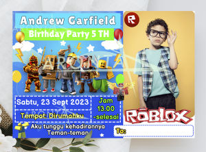 TERMURAH | Undangan Ultah Anak - Undangan Ulang Tahun Anak Murah - Undangan Ulang Tahun - Birthday Invitation - Happy Birthday - Undangan Ultah - Undangan Ulang Tahun Karakter - Astonot - Pokemon - Roblox - Hot Wheels