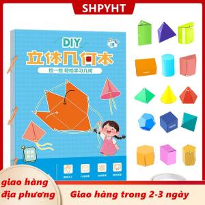 [COD] SHPYHT Giao hàng địa phương Kéo chuỗi 3D hình học cuốn sách học tập 3D hình học cuốn sách học tập với bện dây thiết kế dạy khối lượng & diện tích bề mặt công thức