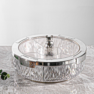 Home desktop cream rotating hand cosmetic organizer sealed snacks box