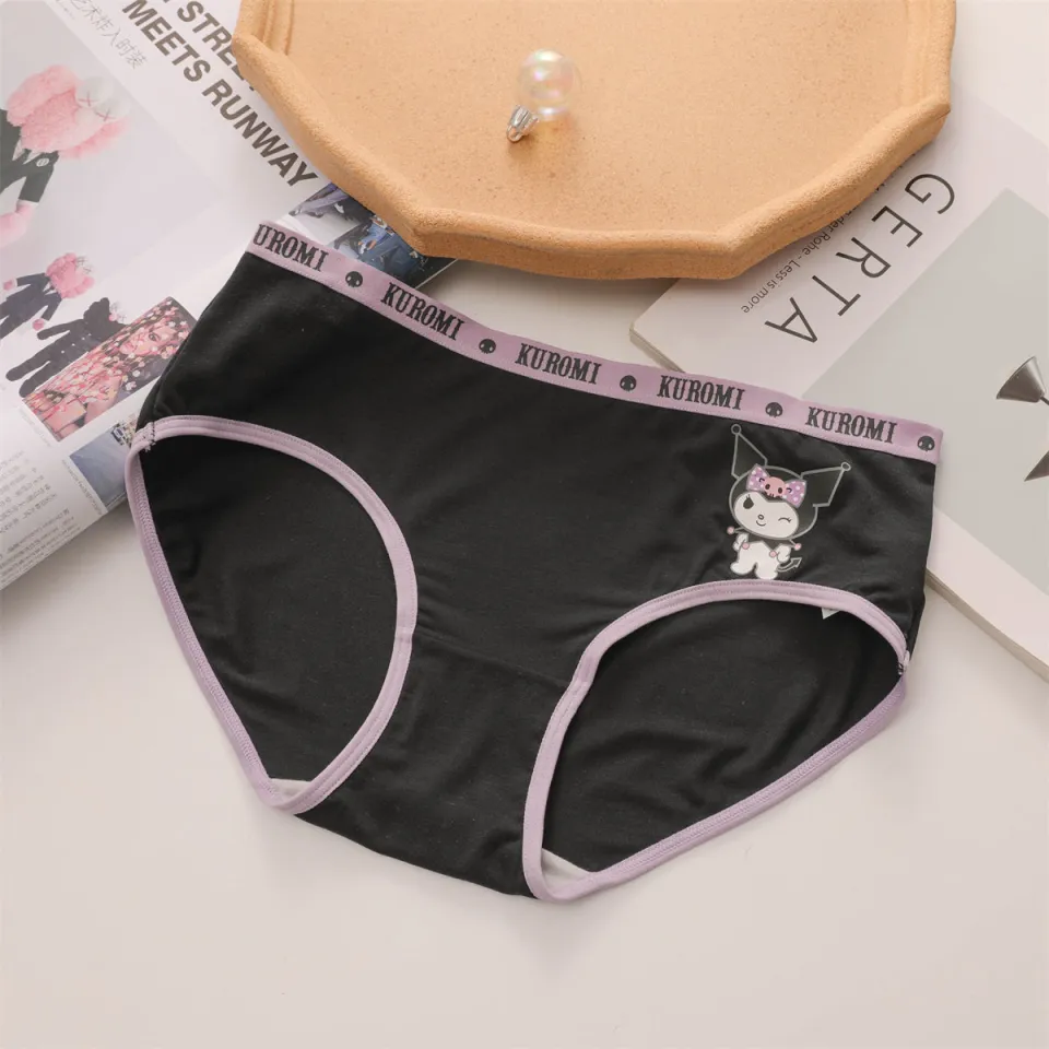Sanrio Hello Kitty Panties Women Kawaii Ice Silk Seamless Breathable Thin  Panties Cartoon Cotton Low Waist