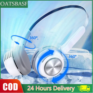 OATSBASF USB Rechargeable Air Cooling Fan Portable Mute Refrigeration Lazy Hanging Neck Fan