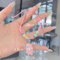 Santio Cute Handmade Beaded Cinnamoroll Hello Kitty Multi Color Adjustable Jewelry Bracelet Suitable for Men and Women. 