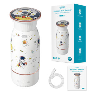 Dr.isla Portable Heated Cup Rapid heating Constant temperature cup 500ml Milk Warmer Portable Wireless Thermal Bottle TN TECH 24HRS Keep Hot 40-55°Adjustable N39