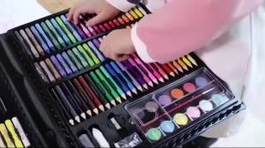 WJM 145pcs painting set school supplies set color pencil crayons set coloring set gift for kids