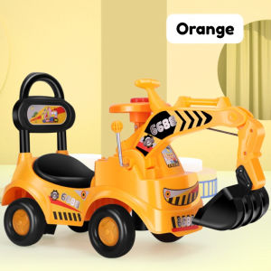 Excavator Truck Toy with Music and Light Large Excavator Stroller Baby Car Baby Walker Ride on Car Kids Toys Gift