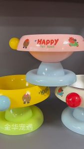 Adjustment Pet Bowl Suction Cup Pet Bowl 3 Level Height Adjustment Protect Cervical Spine Non-Slip Elevated Dog Cat Food Bowls