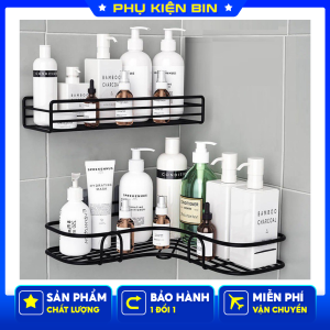 Kệ để đồ nhà tắm dán tường siêu dính Kệ treo tường Kệ đựng gia vị nhà bếp chất liệu thép không gỉ chịu lực 10kg