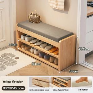 Sacesr Household Luxury Shoe Cabinets Solid Wood Shoe Rack Living Room Entrance Hall Large Capacity Furniture Strong Load Bearing 9N5Q1