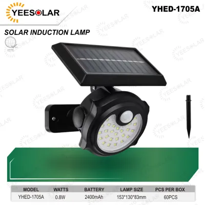 YEELITE Solar Human Motion Sensor Light Super Bright LED 2-in-1 Multi-Functional Fake CCTV Solar Garden Wall Light & Ground Plug Lamp Waterproof with Warranty